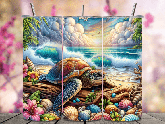 Beach Sunset Sea Turtle Tumbler Wrap Review