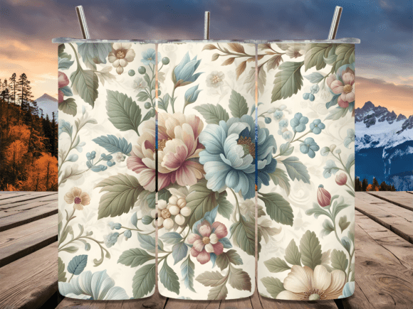 Blue Floral Watercolor Tumbler Wrap Review