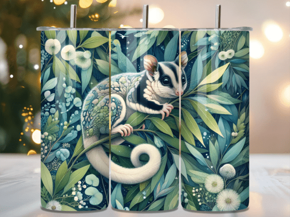 Boho Floral Sugar Glider Leaf Tumbler Wraps Review