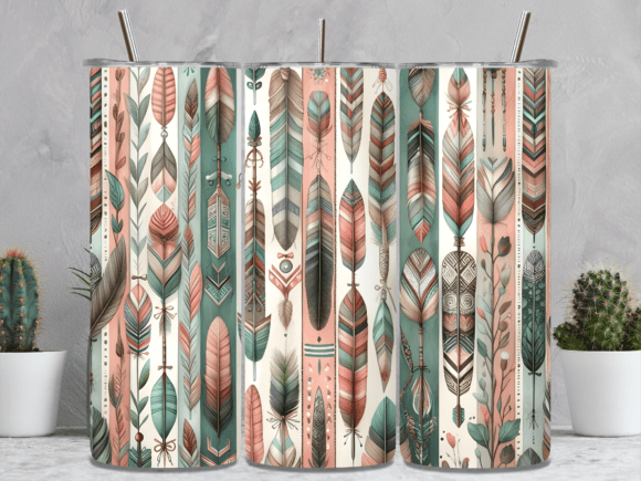 Boho Tribal Feather Pattern Tumbler Wraps Review