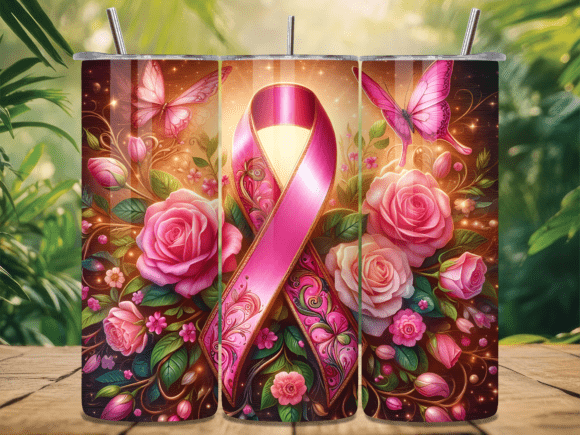 Breast Cancer Rose Ribbon Tumbler Wrap Review
