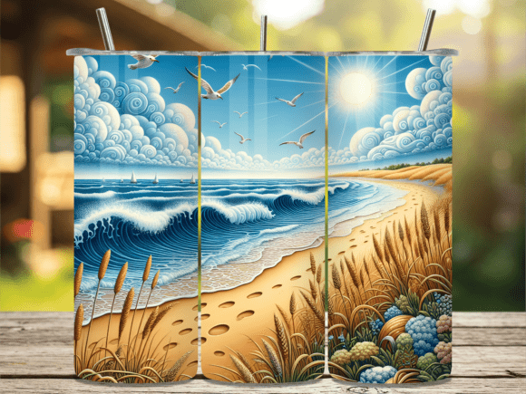 Coastal Sand Beach Shore Tumbler Wrap Review