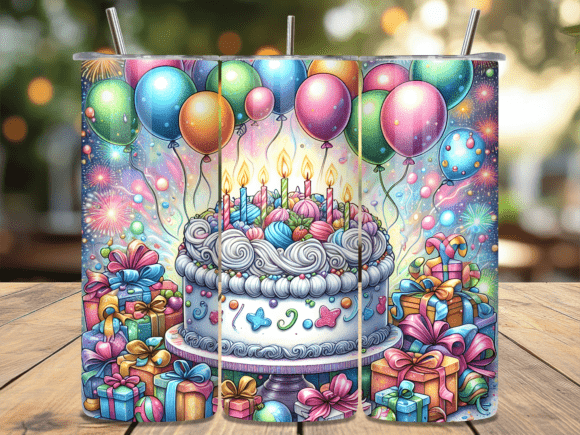 Colorful Birthday Cake Tumbler Wraps Review