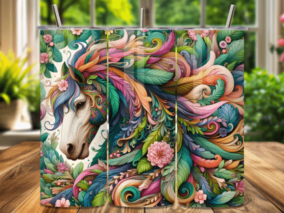 Colorful Boho Floral Horse Tumbler Wraps Review