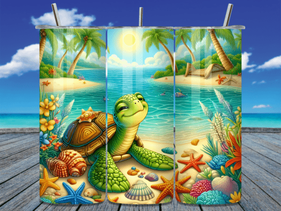 Cute Turtle Beach 20oz Tumbler Wrap Review