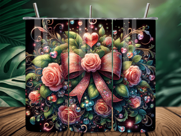 Dark Floral Gothic Valentine Tumbler Wraps Review