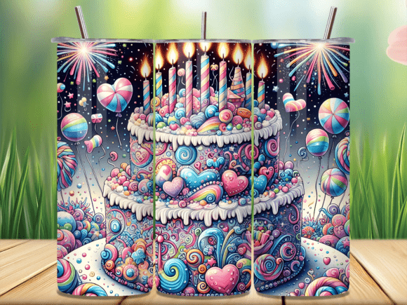 Fantasy Heart Birthday Cake Tumbler Wrap Review