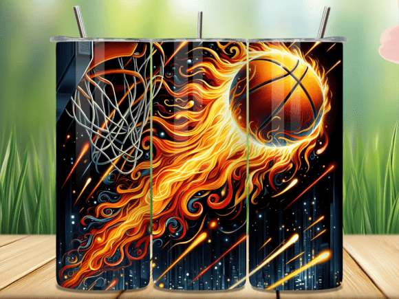 Fire Dunk Basketball 20oz Tumbler Wrap Review