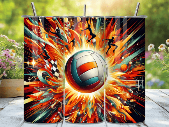 Fire Splash Volleyball Tumbler Wrap Review