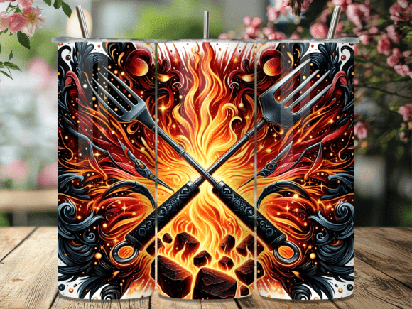Flaming BBQ Grill Master Tumbler Wrap Review
