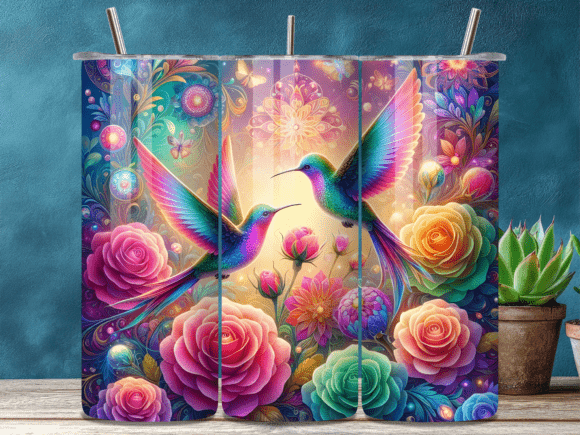 Floral Hummingbird Valentine Tumbler Wraps Review