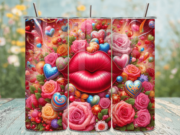 Floral Rose Heart Lips Valentine Tumbler Wraps Review