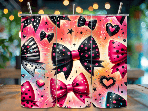 Funky Polka Dot Bow Valentine Tumbler Wraps Review