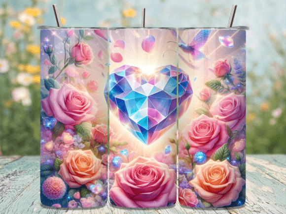 Gem Heart Floral Valentine Tumbler Wraps Review