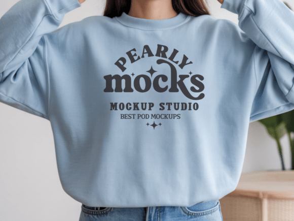 Gildan 18000 Light Blue Mockup 7 Product Mockups