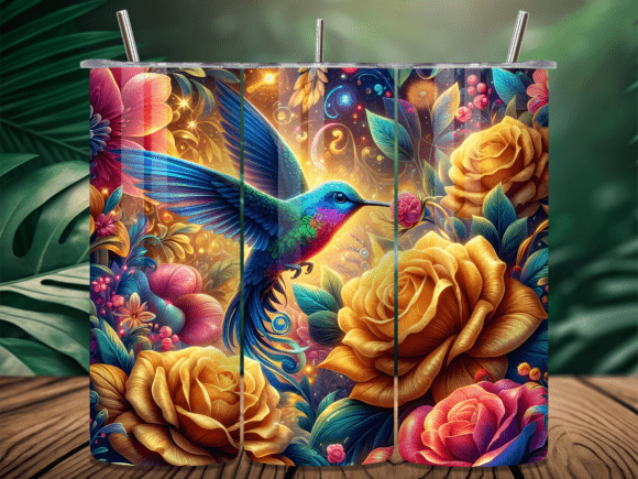 Golden Rose Bird Valentine Tumbler Wrap Review