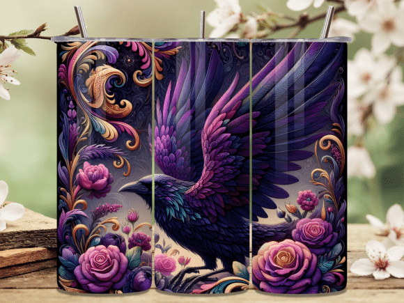 Gothic Purple Raven Floral Tumbler Wrap Review