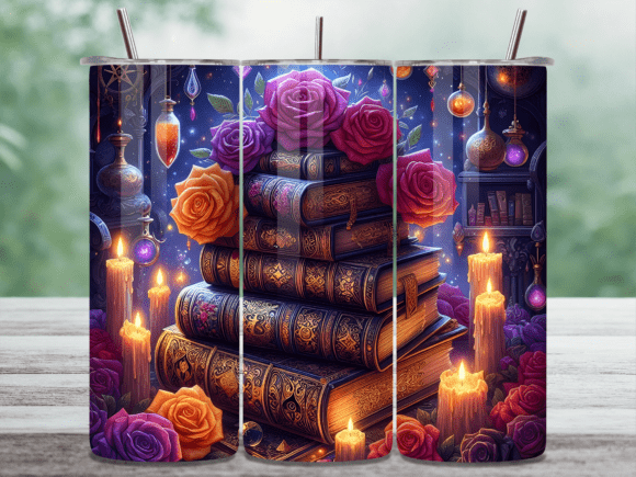 Magical Bookshelf Candles Tumbler Wrap Review