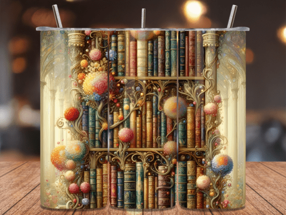 Magical Library Fantasy Books Tumbler Wraps Review