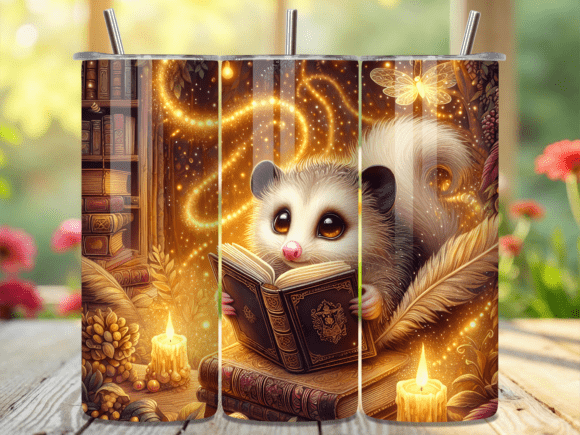Magical Library Reading Opossum Tumbler Wraps Review