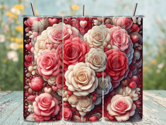 Pastel Floral Rose Valentine Tumbler Wraps Review