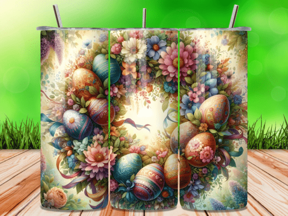 Pastel Flower Wreath Easter Tumbler Wrap Review