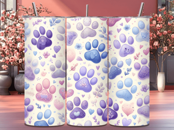 Pastel Paw Print Pattern Tumbler Wrap Review