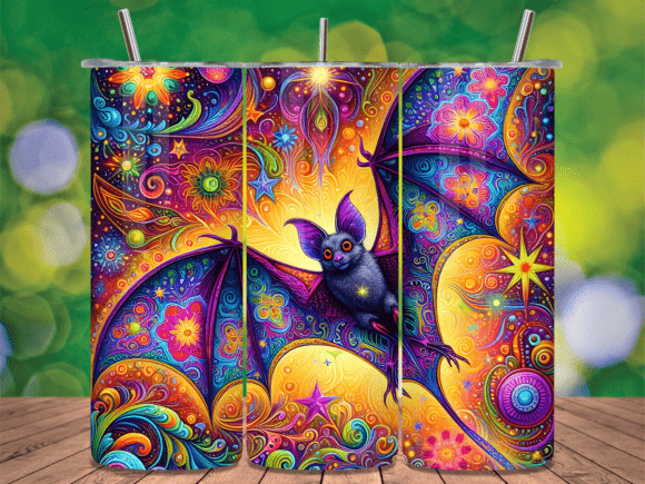 Psychedelic Boho Bat Tumbler Wrap Review