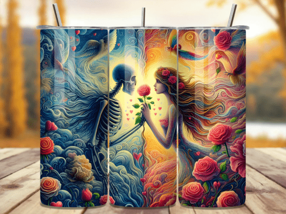 Skeleton and Woman Rose Tumbler Wraps Review