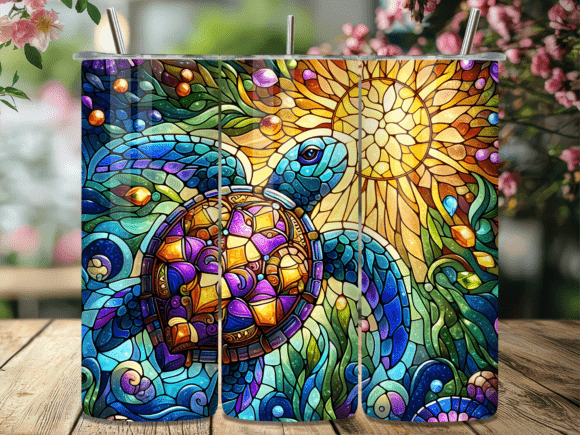 Stained Glass Sea Turtle Tumbler Wrap Review