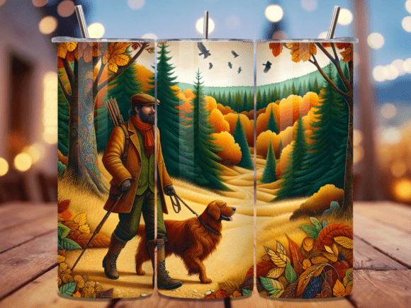 Vintage Autumn Hunter Dog Tumbler Wrap Review