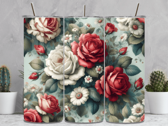 Vintage Red Rose Floral Tumbler Wrap Review