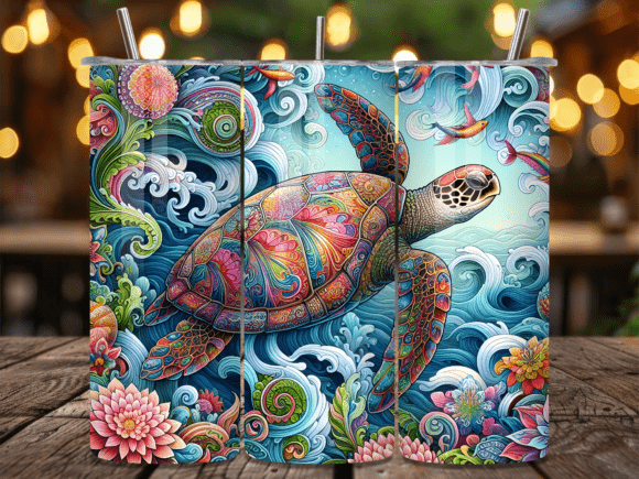 Watercolor Turtle Ocean Tumbler Wrap Review