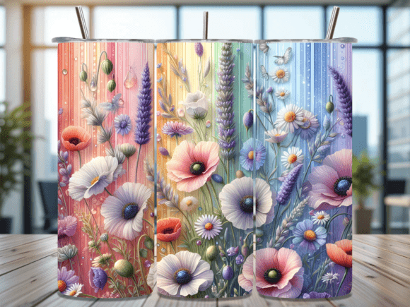 Watercolor Wildflower Floral Tumbler PNG Review